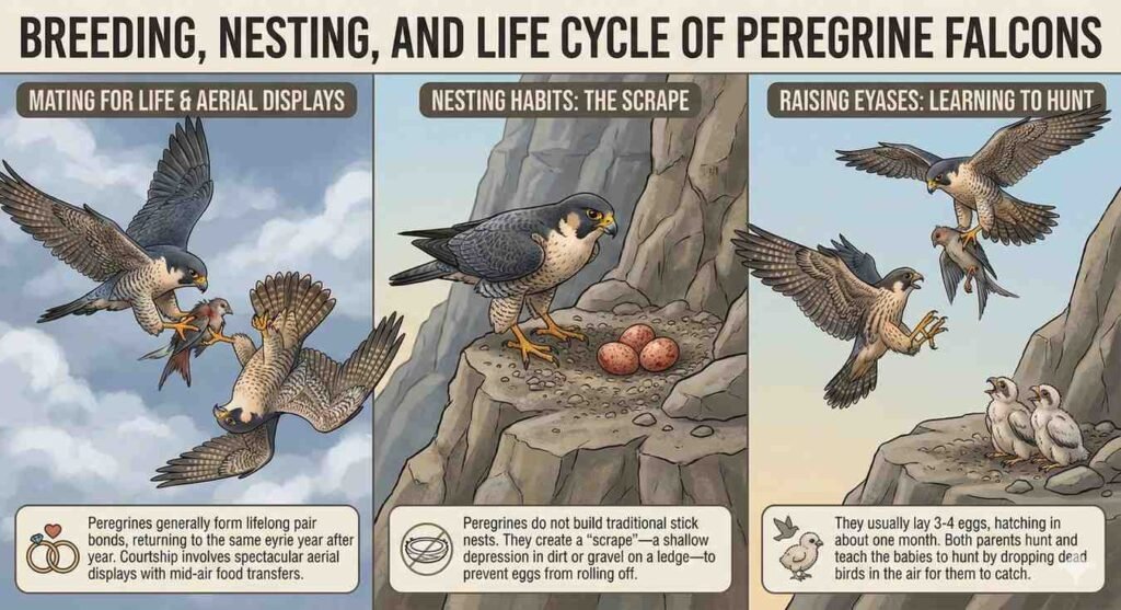 The Ultimate Guide to the Peregrine Falcon: The Fastest Animal on Earth Breeding, Nesting, and Life Cycle