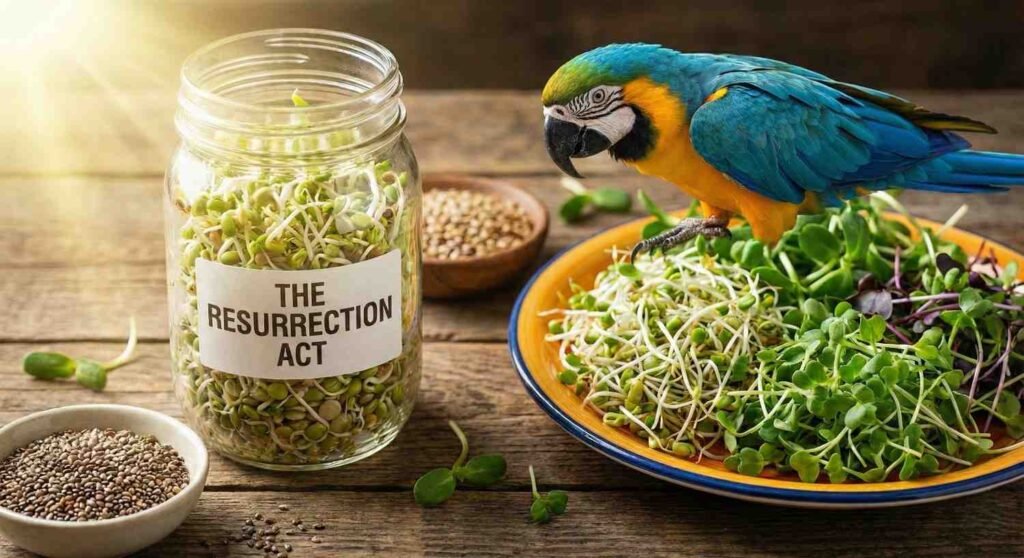 Parrot Diet: The Complete and Comprehensive Guide to Feeding Your Parrot (2026) The Resurrection Act: Turning Dormant Seeds into Living Superfoods