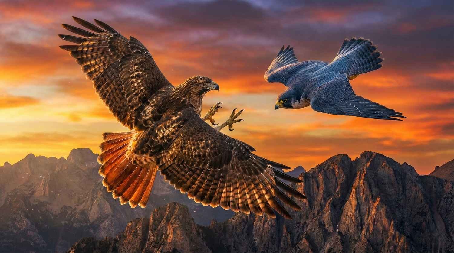 Falconry News - Birds, Falcons, and Wildlife Hawk vs falcon