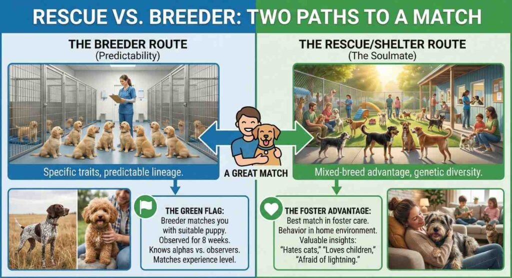 Rescue vs. Breeder: Two Paths to a Match