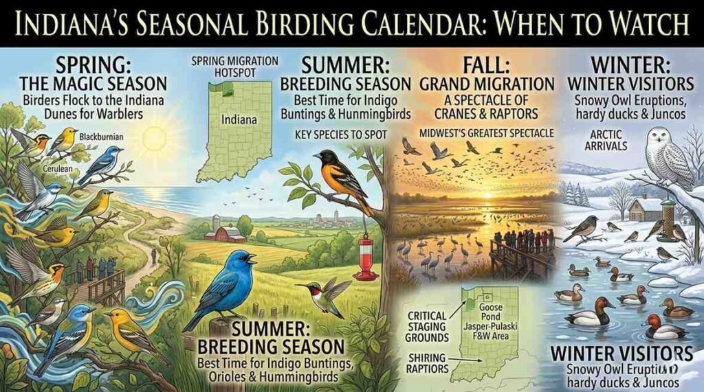 The Birds of Indiana: A Complete Guide to the Crossroads of Migration 6. The Seasonal Calendar: When to Watch