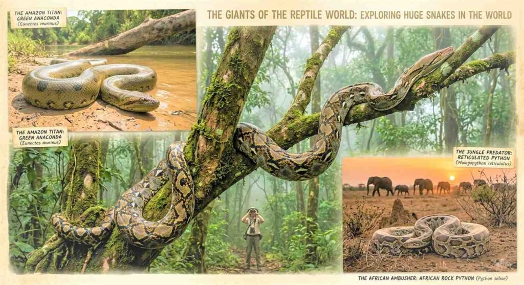 The Giants of the Reptile World: Exploring Huge Snakes in the World